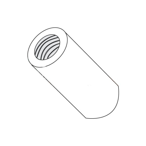 Newport Fasteners Round Standoffs, #4-40 Thrd Sz, 3/4 in Bd L, Nylon Plain, 3/16 in OD, 1000 PK 740399 - main